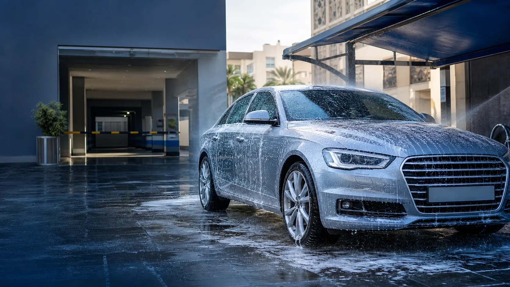 Visuel d’illustration d’une voiture au lavage